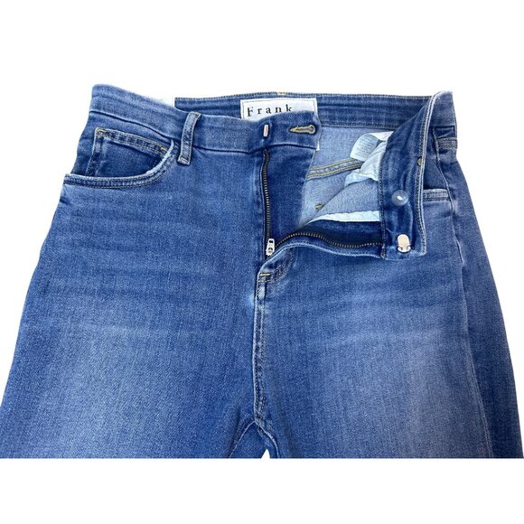 Frank & Eileen Derry Signature Ankle Jeans High Rise Raw Hem Medium Wash Size 29 - Picture 11 of 14